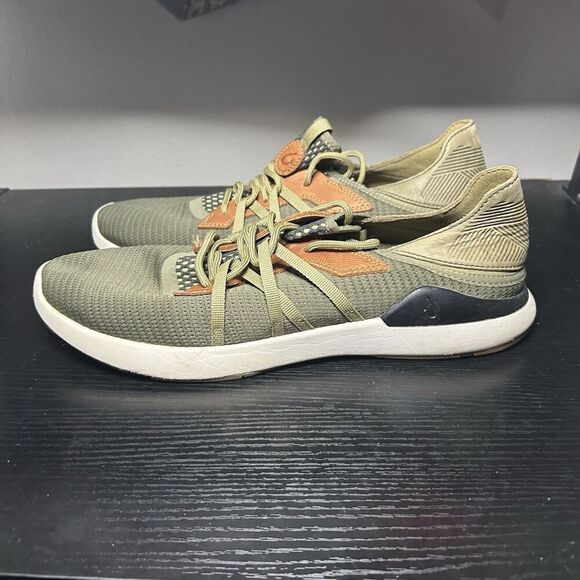 Olukai Mio Li Mens Size 11.5 Green Mesh Shoes Sneakers Lace Up - Picture 5 of 11